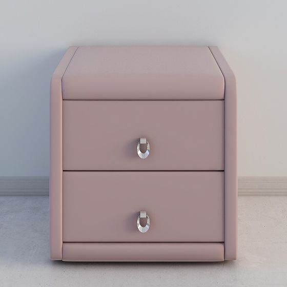 Mesa de noche rosa K-18