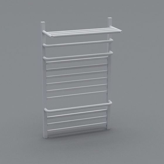 Elegant Bathroom Towel Rack 3D model for Modern Spaces