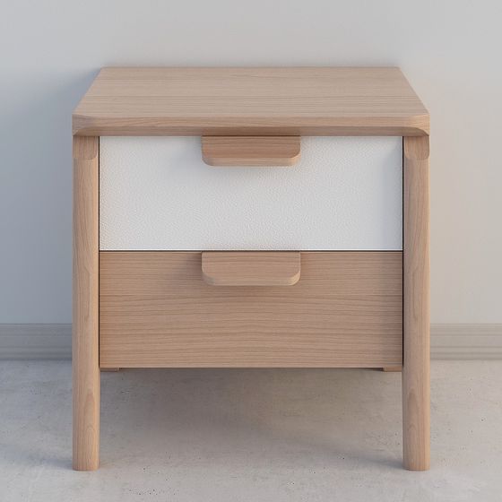 Urban Elegance Bedside Table 3D model for Modern Interiors