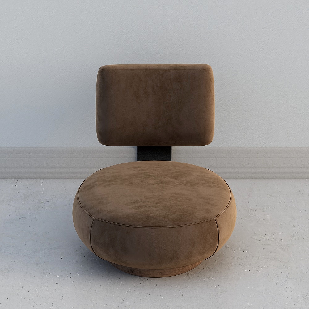 Modern velvet single sofa