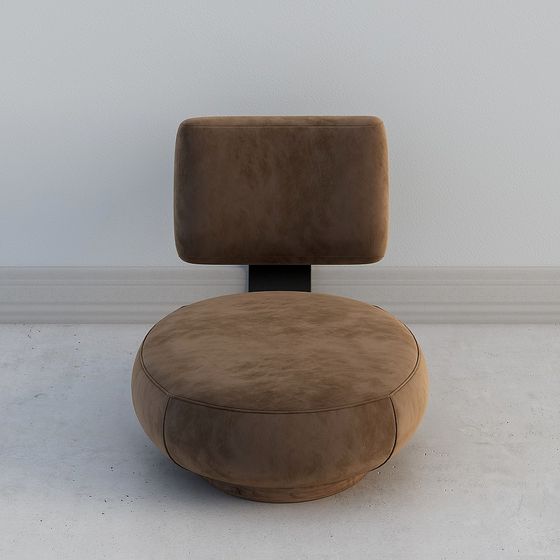 Stylish Round Sofa Chair 3D model for Modern Interiors