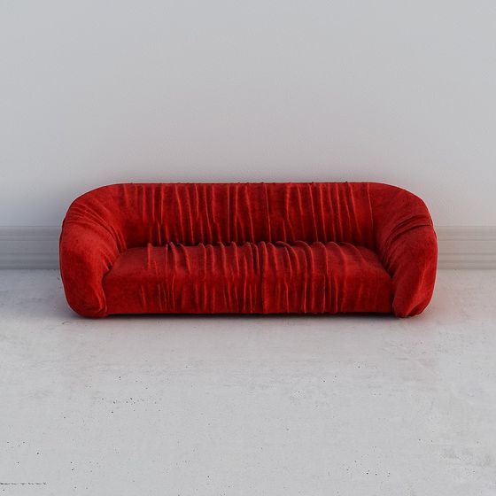 Velvet Comfort 3D model Sofa for Stylish Interiors
