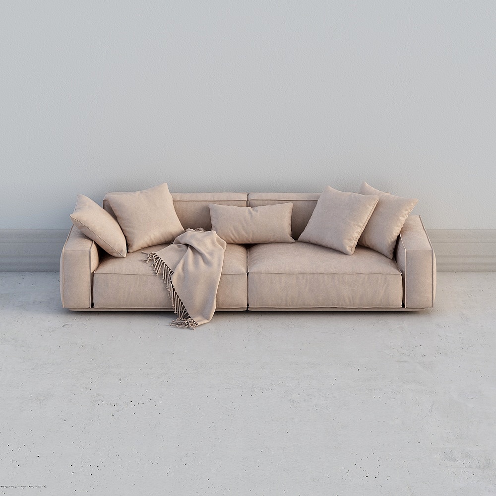 Modern Low-Poly Sofa 3D model
