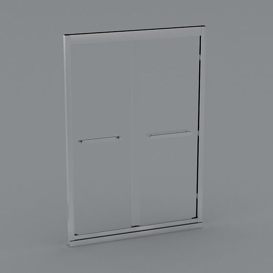 Elegant Glass Sliding Door 3D model