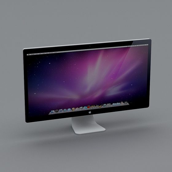 Sleek Low-Poly Computer Monitor 3D Model