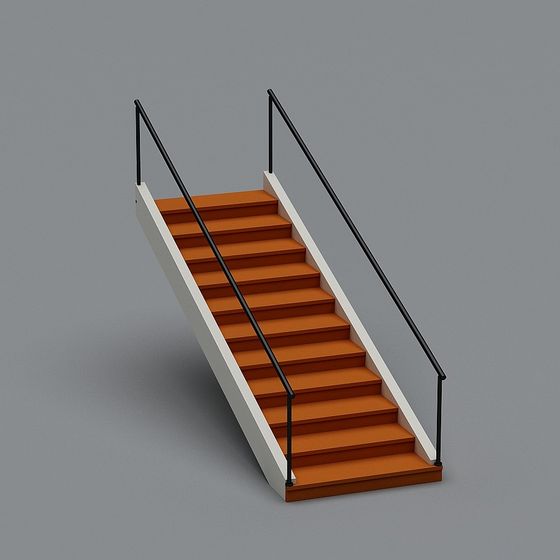 Modern Low-Poly Staircase 3D model