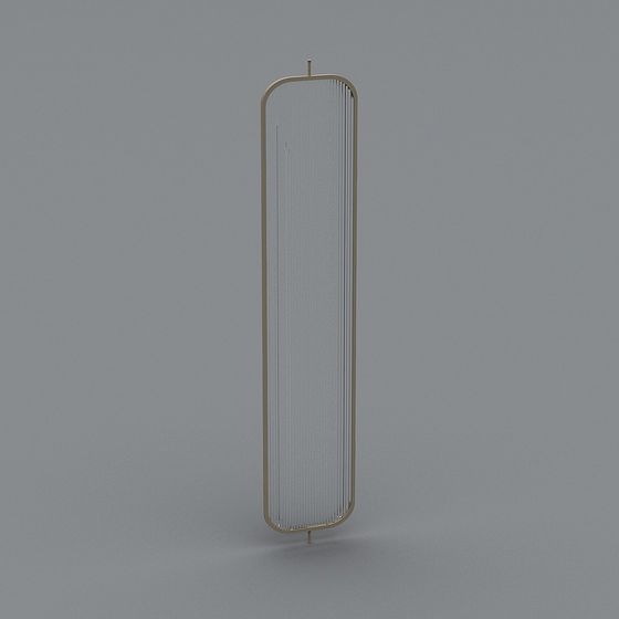 Elegant Low-Polygon Mirror 3D model for Modern Design