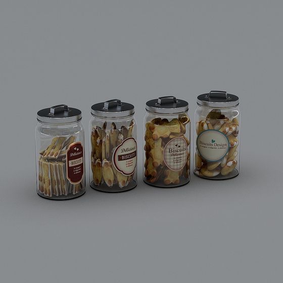 Delicious Biscuit Jar 3D model