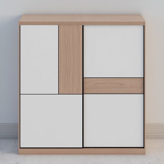 Sleek Sliding Door Wardrobe 3D model