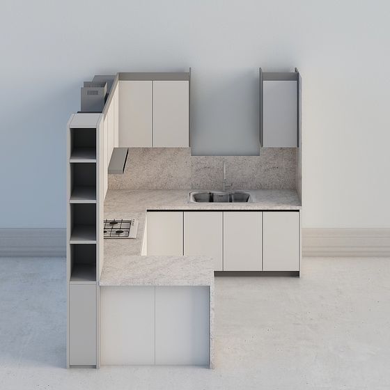 Modern 3D Kitchen Design Model