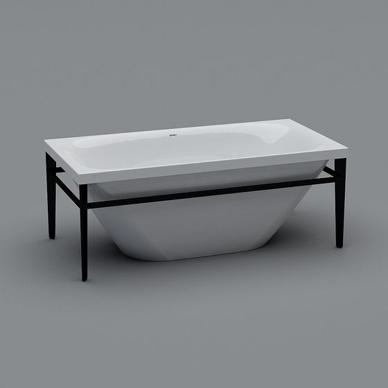 Stylish Minimalist Bathtub 3D model