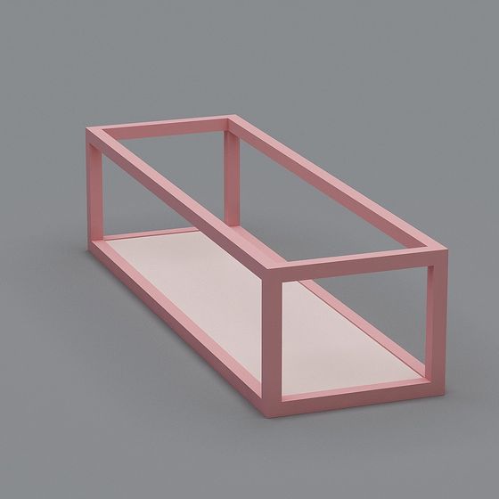 Pink Frame Low-Polygon 3D Model for Creative Projects