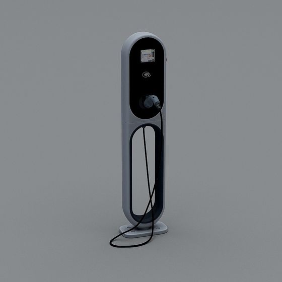 Stylish Electric Vehicle Charging Station 3D model