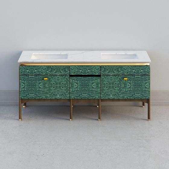 Mosaic Green Vanity 3D model
