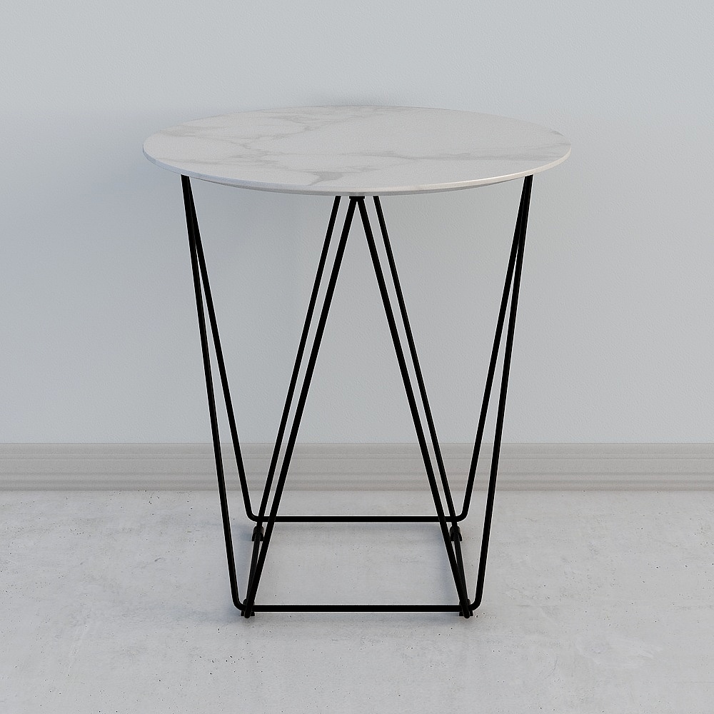 Elegant Marble Side Table 3D model
