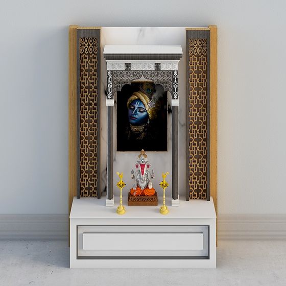 Elegant Indian Temple Shrine 3D model