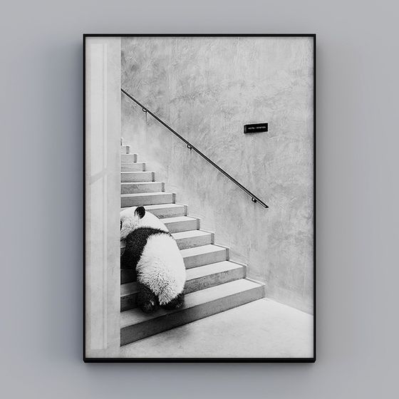 Panda Staircase 3D model for Creative Projects