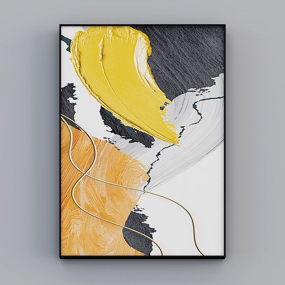 Vibrant Abstract Art 3D Model for Creative Projects