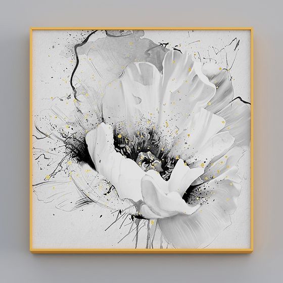 Abstract Floral Frame 3D model for Creative Projects