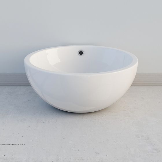 Round Minimalist Basin 3D model