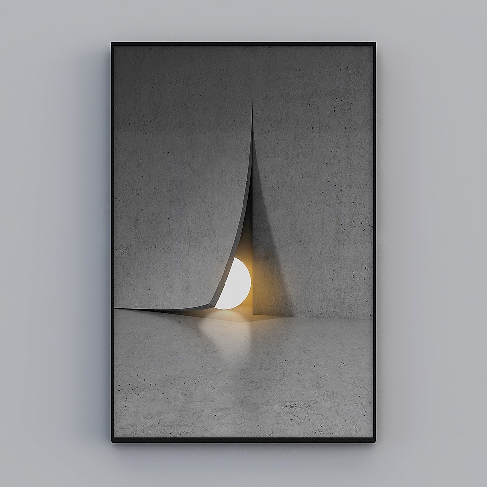 Courtesy full house with painting - Xuanguan painting - orange glow -3