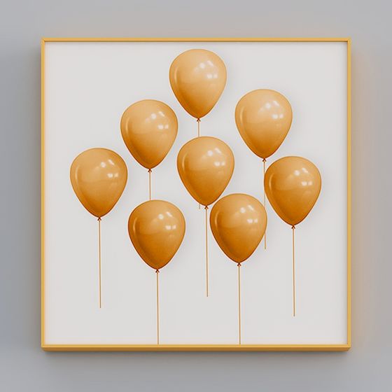 Balloon Cluster 3D model for Creative Projects