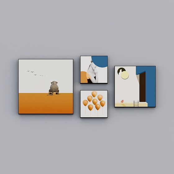 Abstract Frame 3D Model with Low Poly Design