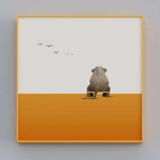 Charming Low-Poly Elephant 3D Model