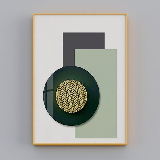 Abstract Geometric Frame 3D model for Creative Spaces