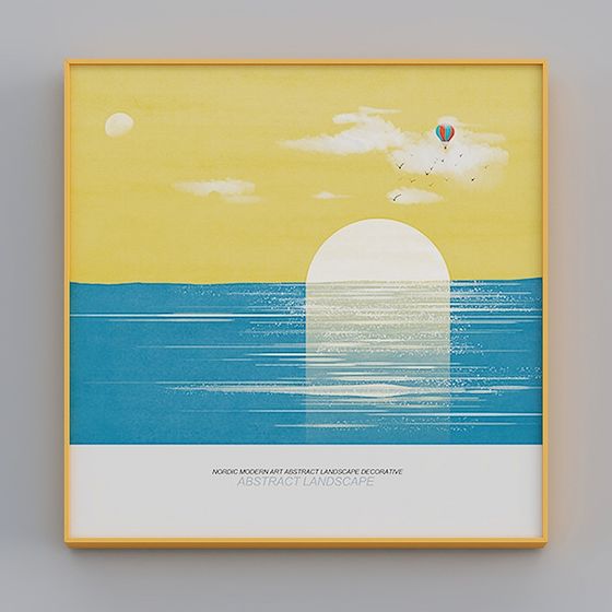 Serene Abstract Landscape 3D model