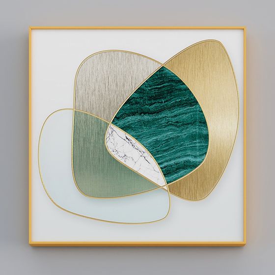 Abstract Art Frame 3D Model for Modern Design