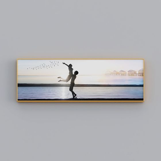 Romantic Sunset Lovers 3D model