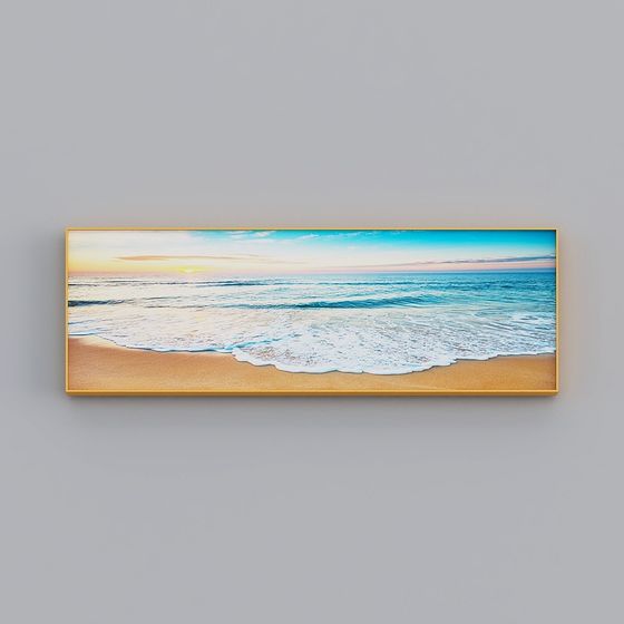 Beach Sunset Panorama 3D model