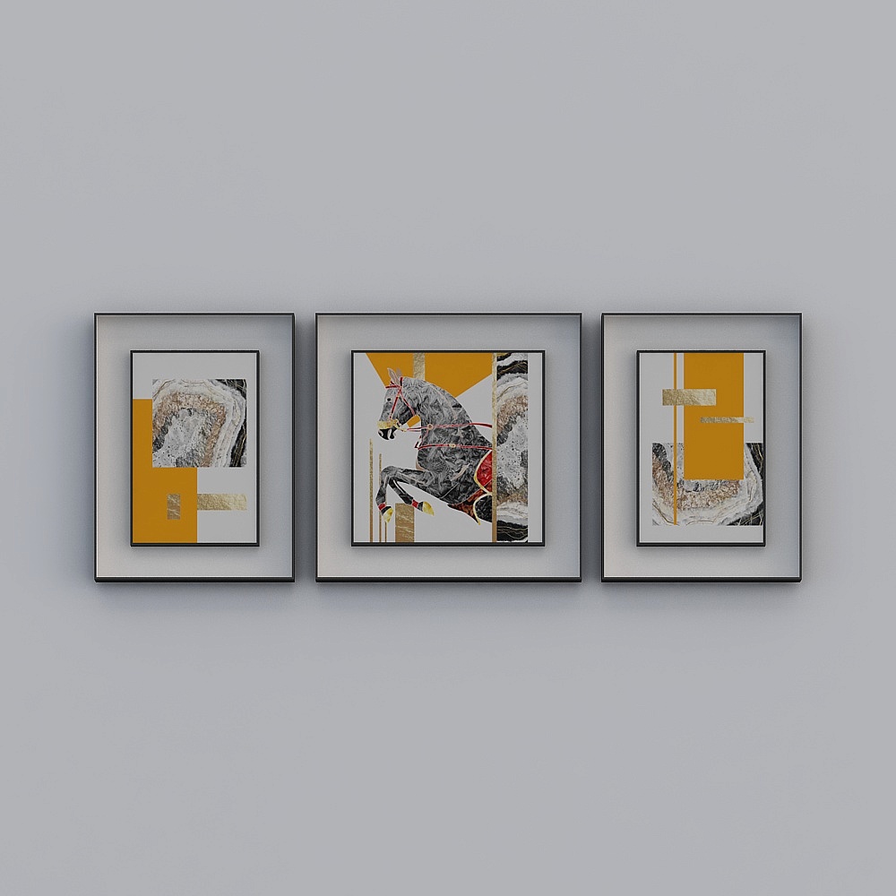 Jane -Light luxury wind - living room decoration painting - SK-084 - Hongtu Lima