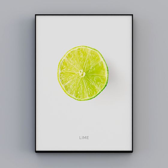 Lime Slice 3D model - Low Poly High Detail