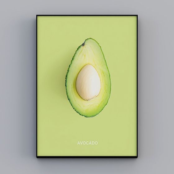 Avocado Halved 3D model