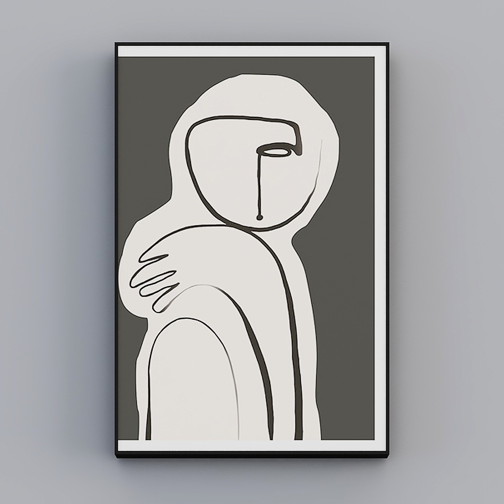 Zoyi - Nordic Wind - Sofa background wall decoration painting - Self-easy D