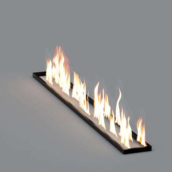 Low-Poly Fire Flame 3D Model