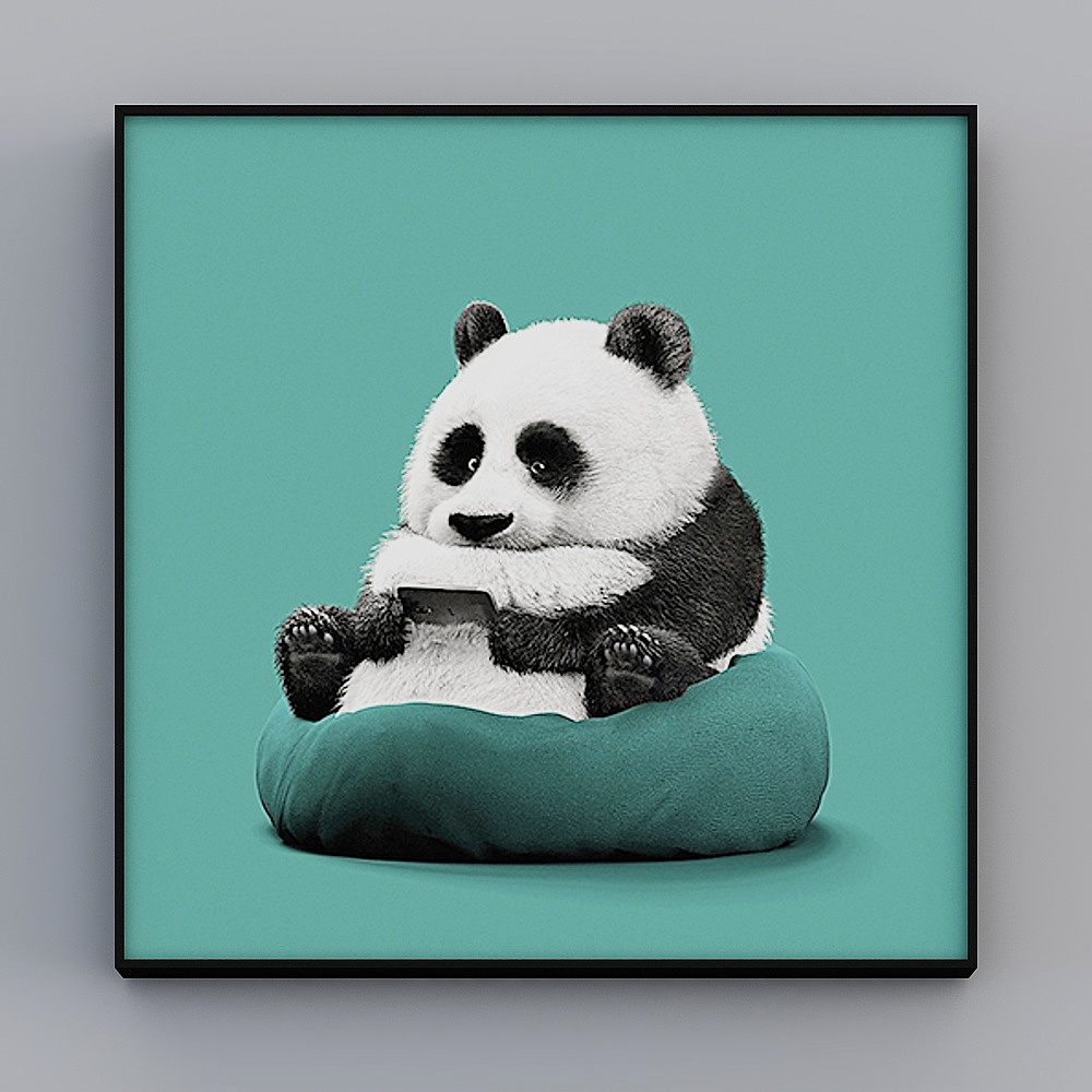 Adorable Low-Poly Panda 3D Model