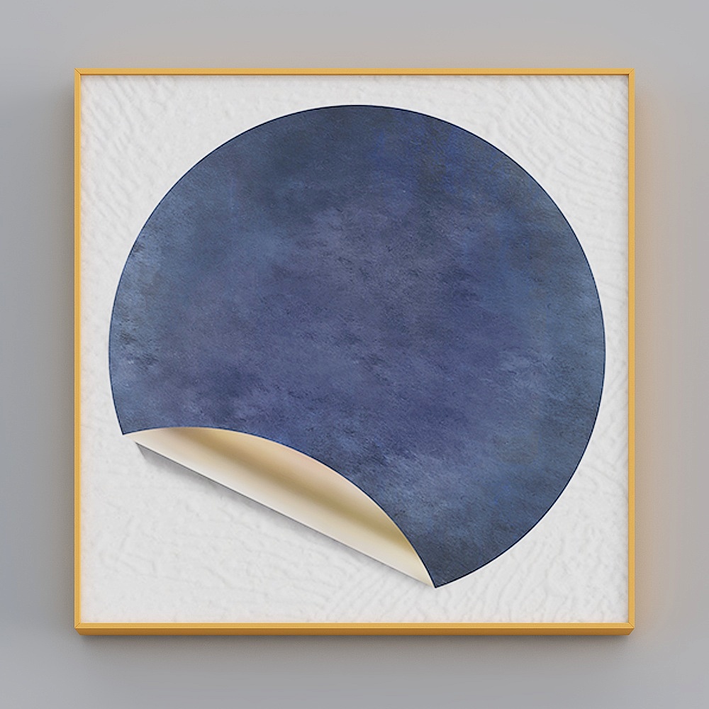 Zhuo Yi - modern light luxury wind - living room decoration painting - lily gold square round D