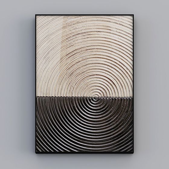 Spiral Wood Grain Panel 3D model for Creative Projects