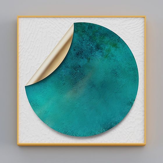 Abstract Semi-Circle 3D Model for Modern Art