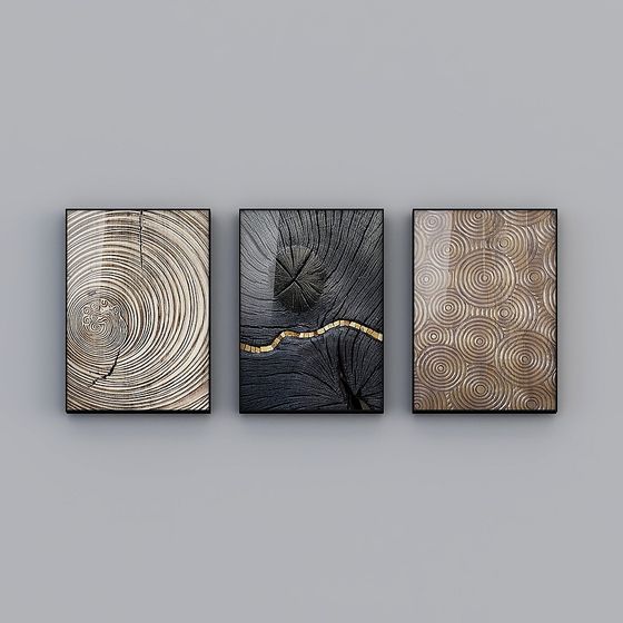 3D Abstract Wood Grain Puzzle Model for Creative Projects