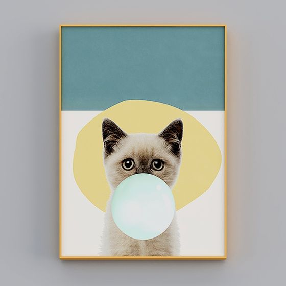 Charming Bubble Cat 3D model