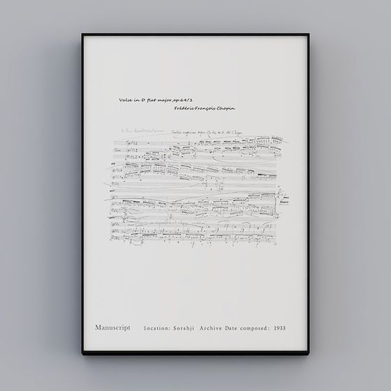 Charming 3D Model of Chopin's Polonaise in D-flat Major, Op.64/1