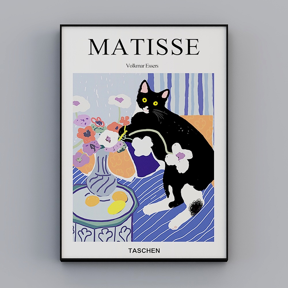 Zoyi - Modern minimalist wind - Living room decoration painting - cat on the window sill