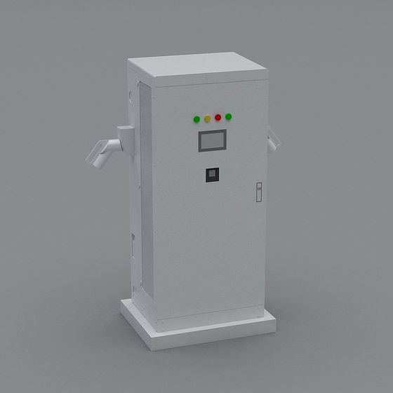 Industrial Control Cabinet Low-Polygon 3D model