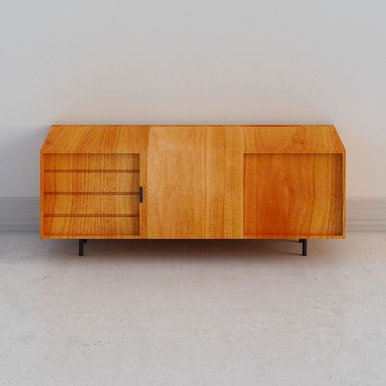 Wooden Storage Cabinet 3D model for Creative Projects