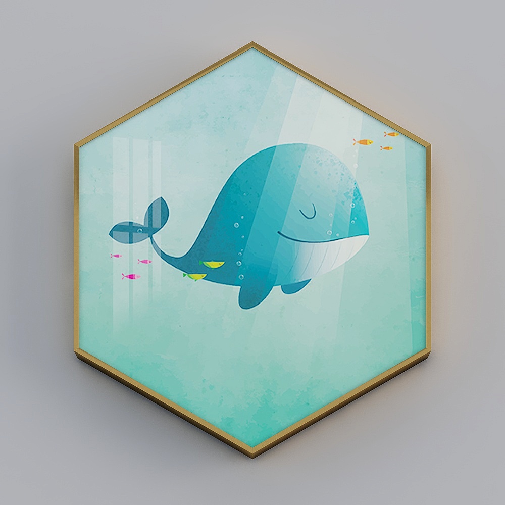 Zoe - Nordic Wind - Boys and Girls Room Decorative Paintings - Whale Dream Adventures