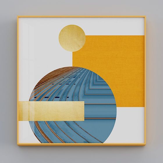 Abstract Geometric Painting 3D model
